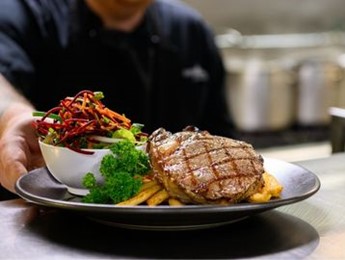 Family dining at The Waves Bistro