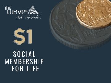 Entrance to The Waves at dusk