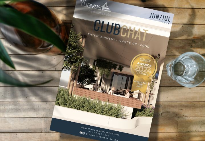 Cover of latest ClubChat magazine from The Waves